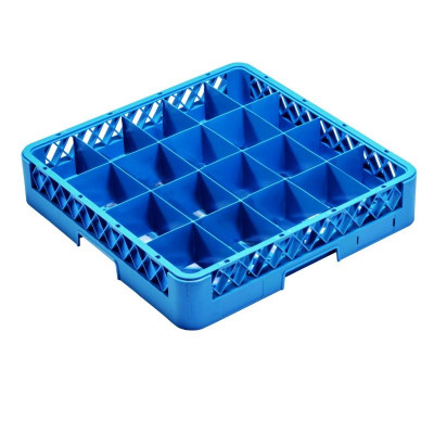 Rack plástico para vasos y copas de 20 compartimientos