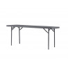 Mesa plastica gris 180x75cm Zown
