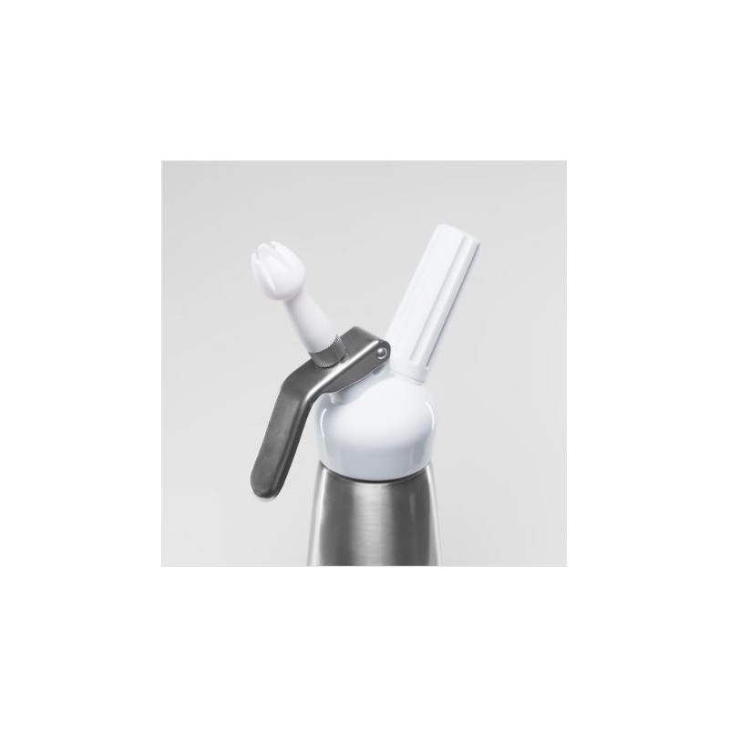 Sifón Crema 0.5LTS Aluminio Plateado  C/Comple. Cabeza Plástica | Bestwhip
