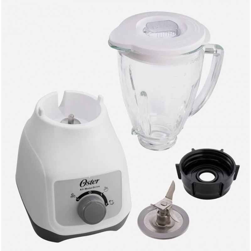 Licuadora Oster Blanca Con Rotor 21112248 Blstkagwrd 550W 1,5L V/Refractario