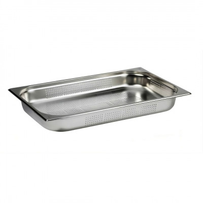 Depósito gastronorm perforado 1/1 6.5cm acero inoxidable 0.6mm Big Chef