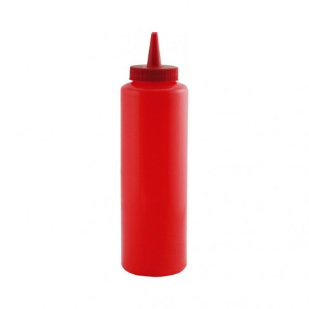 Botella Salsa 350ml Plástico Roja