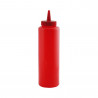 Botella Salsa 350ml Plástico Roja
