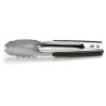 Tenaza Cocina Retractil 23Cm Inox Mango Goma Negra