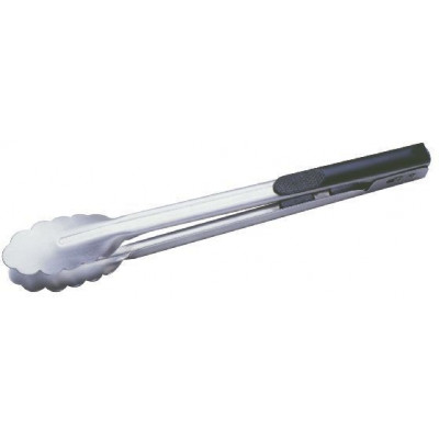 Tenaza Cocina Retractil 30Cm Inox Mango Goma Negra