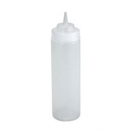 Botella Salsa 700ml Boca Ancha Plástica Transparente | Winco