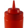 Botella Salsa 6 Unidades 700ml Plástico Roja Boca Ancha | Winco