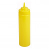 Botella Salsa 6 Unidades 700ml Plástico Amarillo Boca Ancha | Winco