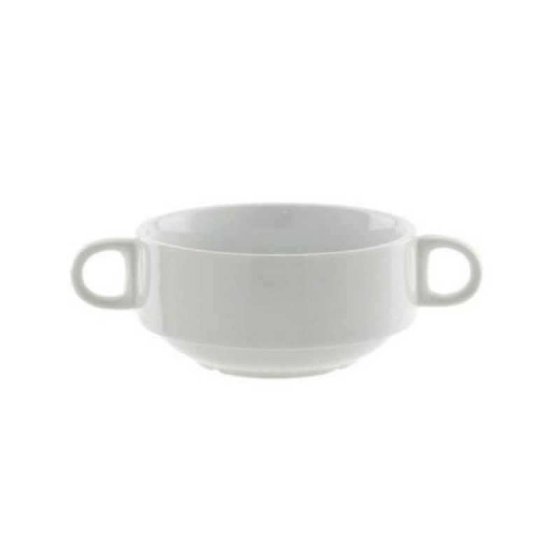 Set 6 Taza Consomé 240ml Porcelana | Hotel
