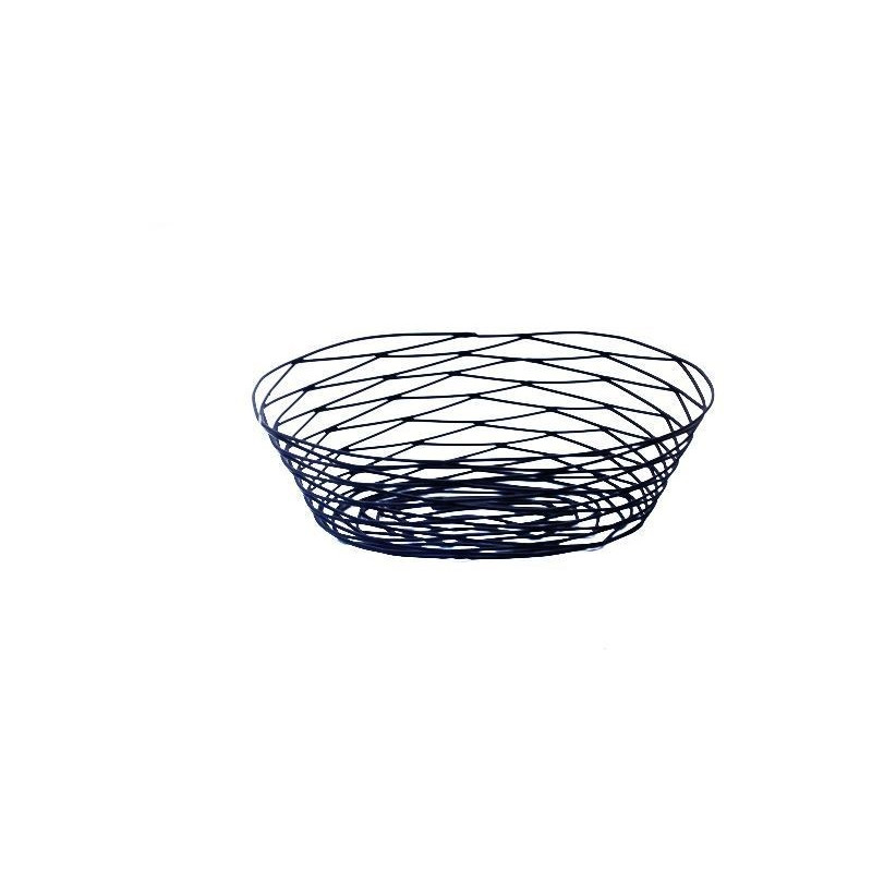 Cesta Metal Ovalada 25x18x8cm Negra