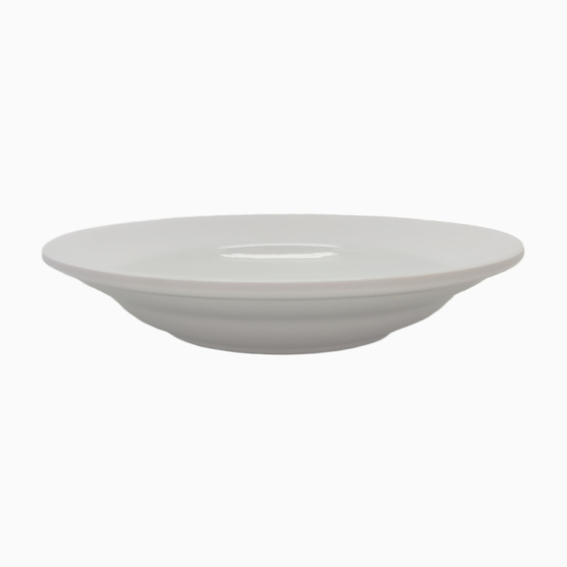 Set 6 Plato Hondo 23cm Blanco Melamina | Art