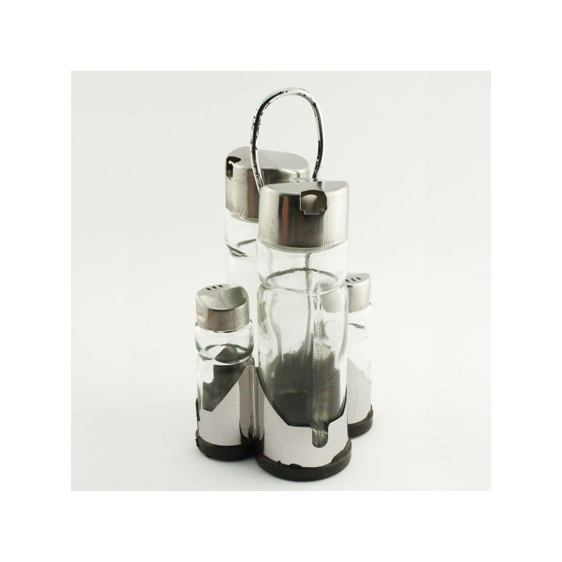 Alcuza Garden 168Ml/34Ml Vidrio Transp Set 4Pzs