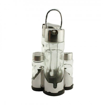 Alcuza Garden 168Ml/34Ml Vidrio Transp Set 4Pzs