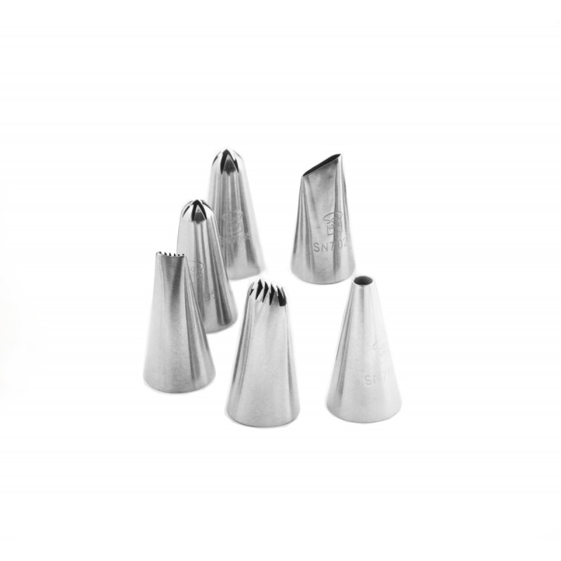 Boquilla Variadas Inox Set 6 Pzs Sanneng Sn7019