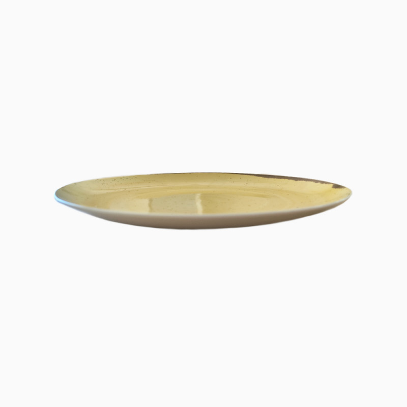 SET 3 PLATO FUSION PRES RDO 28CM PORC AMARILLO