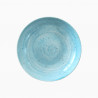 SET 3 PLATO FUSION HONDO RDO 23CM PORC CELESTE