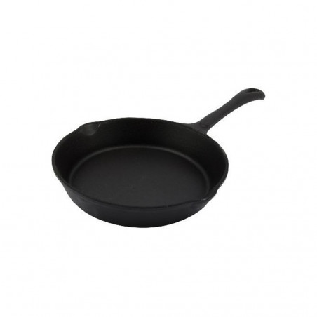 Sarten Ø20X3.8Cm Fierro Fundido 3.5Mm Esmalte Negro Big Chef