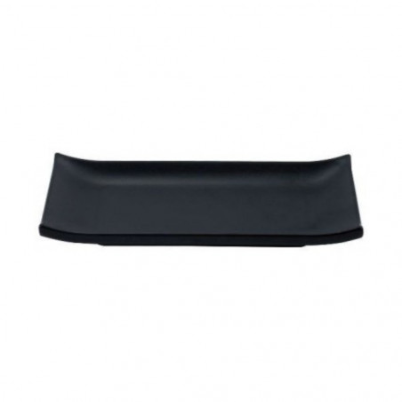 Plato Sushi Rect 22.6X9.7X3Cm Melamina Negro