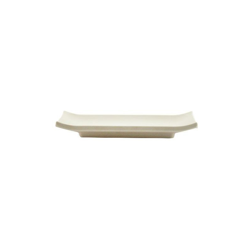 Plato Sushi Rect 22.6X9.7X3Cm Melamina Blanco