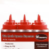 Botella Salsa 470ml Plástica Roja Boca Ancha 6 Unidades | Winco