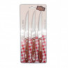 Cuchillo Carne Bbq Inox 1.2Mm Castaño 3Pzs