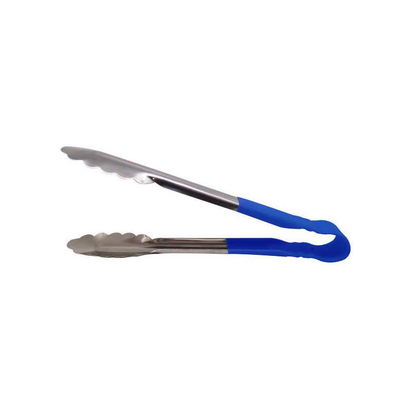 Tenaza Cocina 22Cm Inox Mango Goma Azul