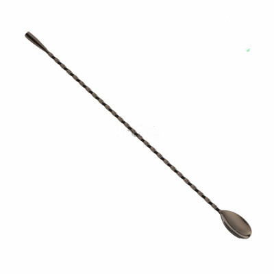 Cuchara de Cocteleria Acero Negro 30cm Barkeeper