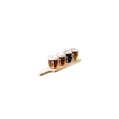 Tabla Vaso Cerveza Rect Madera C/Mango 45X9Cm