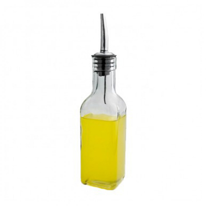 Botella Aderezo Vidrio Cuadrada 473Ml Bgc