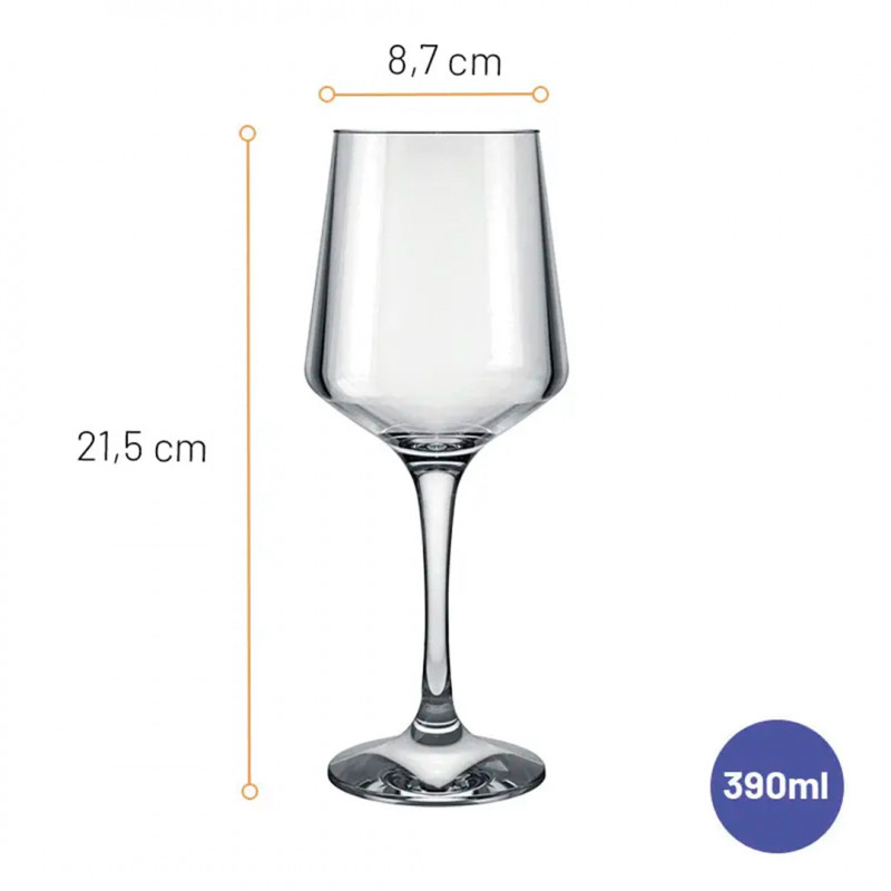Set copas vino tinto 390ml Brunello 12 unidades