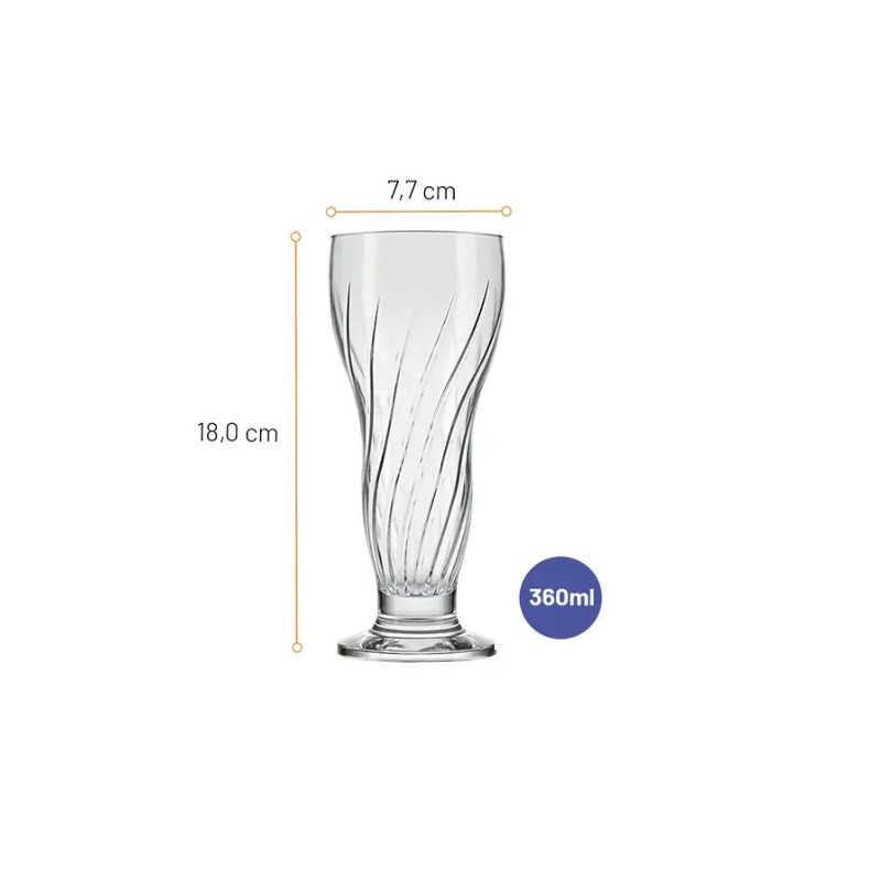 Set copas helado 360ml Clube 12 unidades