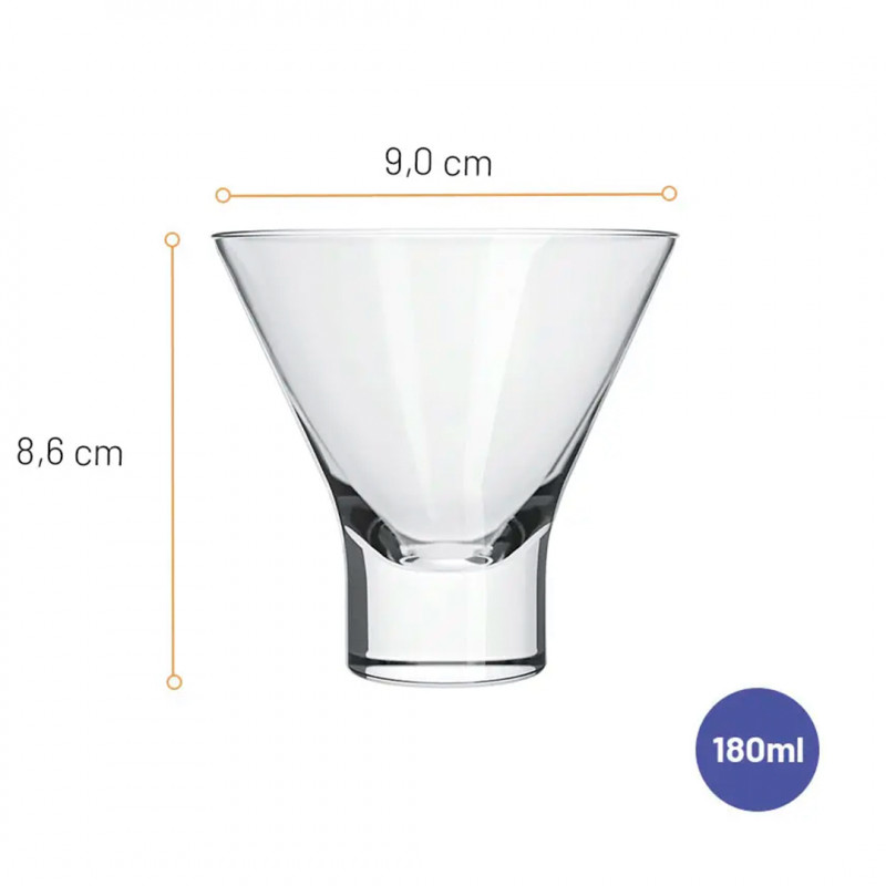 Set vasos cocktail 180ml Ilhabela 6 unidades