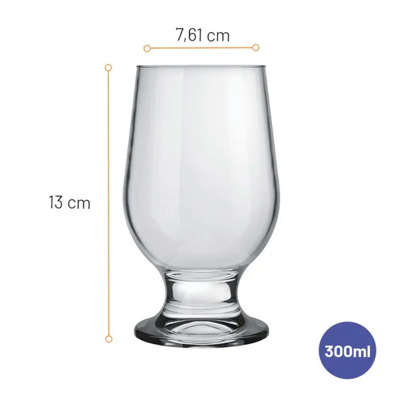 Set copas cerveza 300ml Paulista 6 unidades