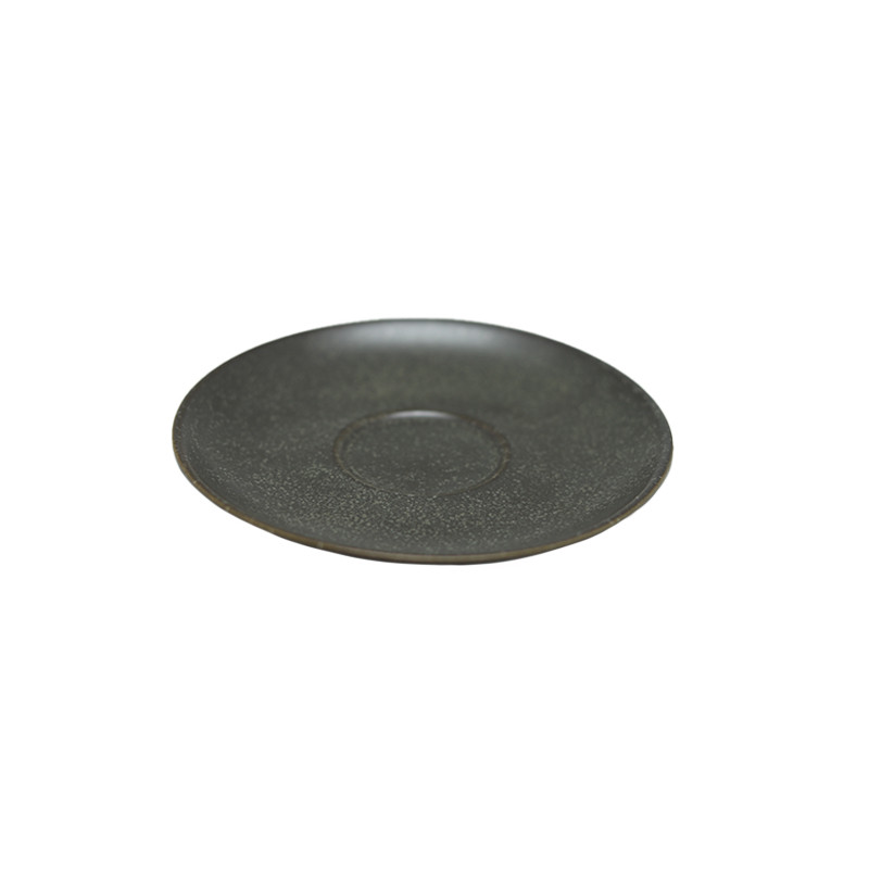 Set 6 plato Té porcelana grafito 14cm Terra