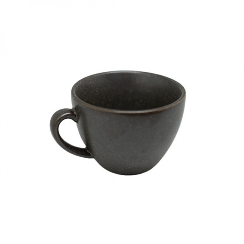 Set 6 taza té porcelana grafito 230ml Terra