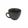 Set 6 taza té porcelana grafito 230ml Terra