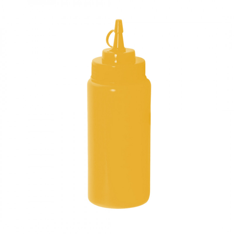 BOTELLA SALSA PLAST AMARILLO 470ML/16OZ BOCA ANCHA JD-BSD16-Y NSF©