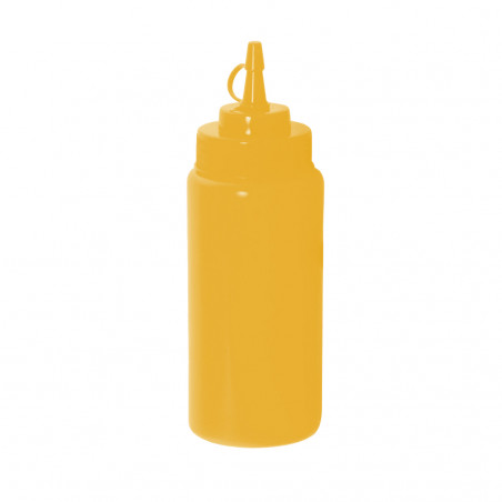 BOTELLA SALSA PLAST AMARILLO 470ML/16OZ BOCA ANCHA JD-BSD16-Y NSF©