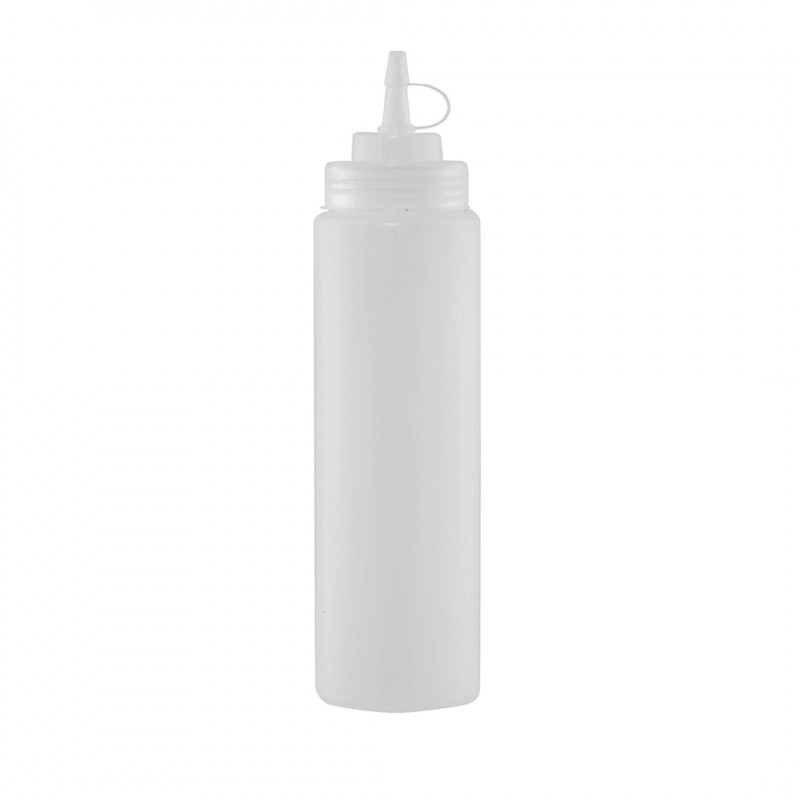 BOTELLA SALSA PLAST TRANSP 700ML/24OZ BOCA ANCHA JD-BSD24-C NSF©