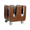Carro Portaplatos 320P Plast Cafe 109X72X80Cm