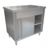 Mesón neutro puerta corrediza 90X60X85Cm Bc-Big Cook