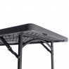 Mesa plastica gris 120x75cm Zown