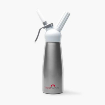 Sifón Crema 0.5LTS Aluminio Plateado  C/Comple. Cabeza Plástica | Bestwhip