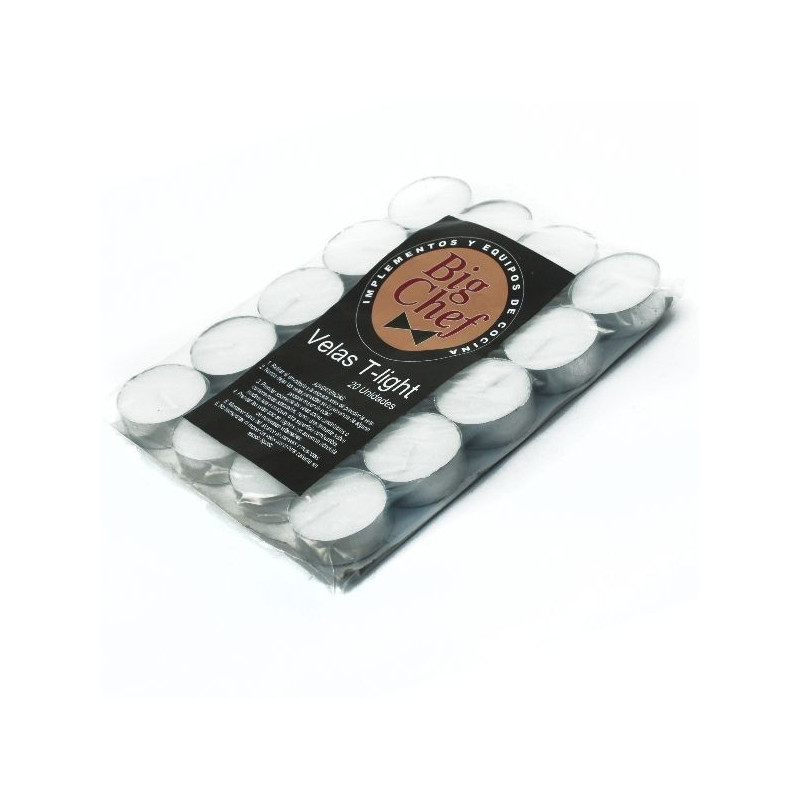 Vela Tealight 20Pzs  Big Chef