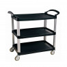 Carro plástico negro de 3 niveles 101x53x95cm