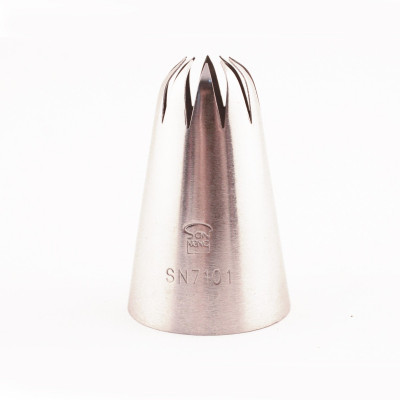 Boquilla Rizada 10P Inox Ø19.5Xø29.5X46Mm Sanneng Sn7101