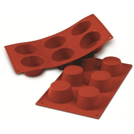 Molde Silicon 6 Muffins Ø6.9X3.5Cm Silikomart