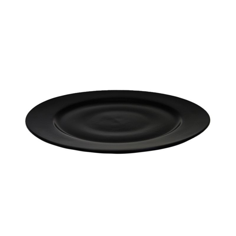 Set plato 28cm 3 piezas porcelana negra Eclipse