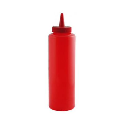 Botella Salsa 350ml Plástico Roja