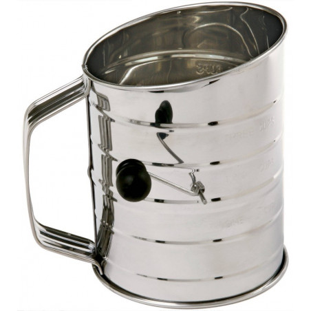 Espolvoreador Harina 750Ml Inox C/Manivela
